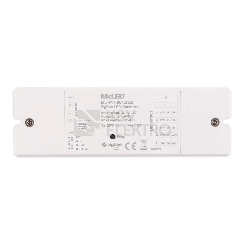 Obrázek produktu ZigBee přijímač pro ovladače CCT RGB RGBW RGB+CCT McLED ML-917.061.22.0 0