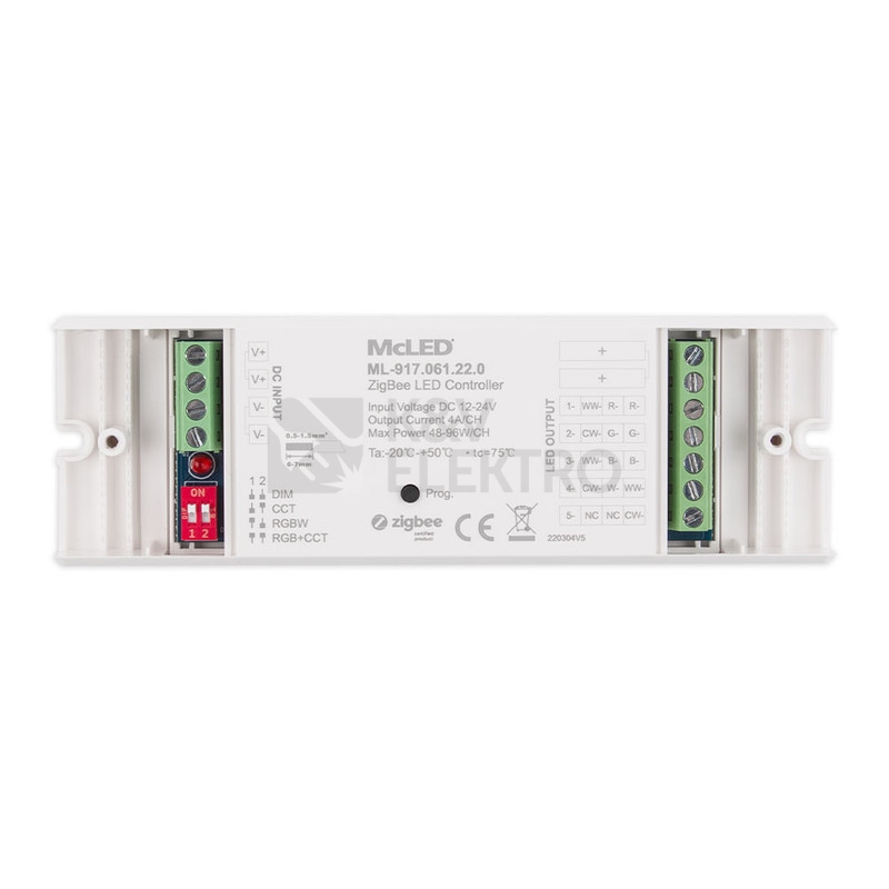 Obrázek produktu ZigBee přijímač pro ovladače CCT RGB RGBW RGB+CCT McLED ML-917.061.22.0 1