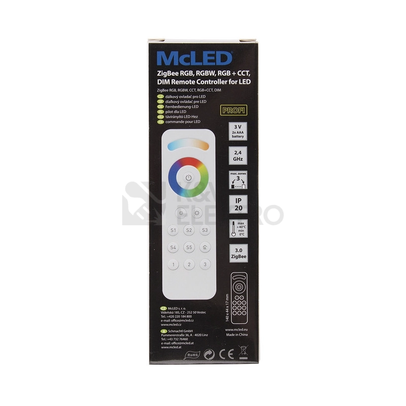 Obrázek produktu ZigBee dálkové ovládání McLED pro RGB RGB+W RGB+CCT LED pásky ML-917.552.22.0 3