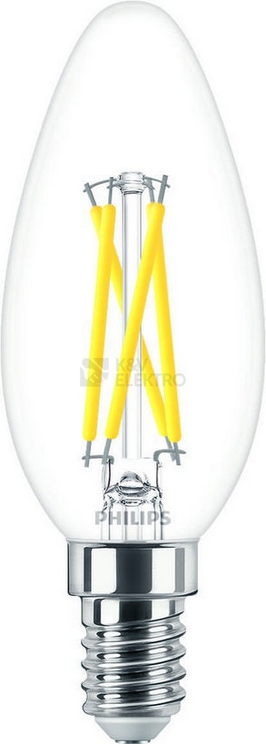 Obrázek produktu LED žárovka E14 Philips B35 CL 2,5W (25W) teplá bílá (2200-2700K) svíčka stmívatelná DimTone 0