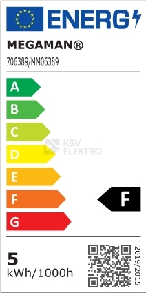 Obrázek produktu  LED žárovka E27 Megaman LG7104.8+E27+865+V0240 A60 4,8W (40W) studená bílá (6500K)
 1