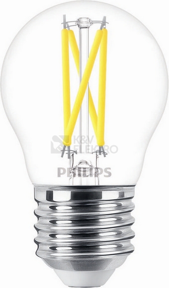 Obrázek produktu LED žárovka E27 Philips P45 CL 2,5W (25W) teplá bílá (2200-2700K) stmívatelná DimTone 0