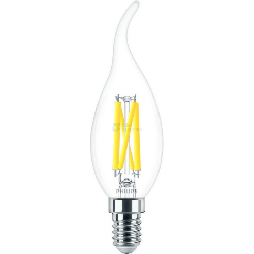 LED žárovka E14 Philips BA35 CL 3,4W (40W) teplá bílá (2200-2700K) svíčka stmívatelná DimTone