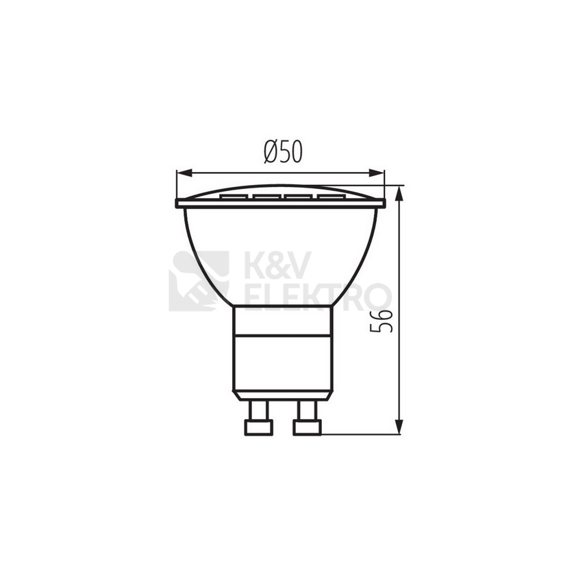 Obrázek produktu LED žárovka GU10 Kanlux 6,5W (50W) studená bílá (6500K), reflektor 100° 34969 3