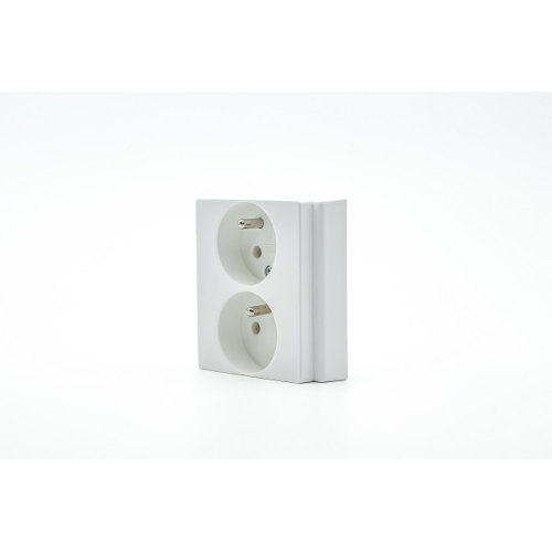 Dvojzásuvka pro lištovou krabici pootočená bílá SEZ Z 3221-GP