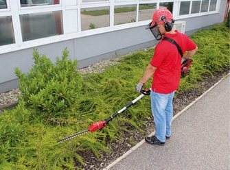 Obrázek produktu Aku řetězová pilka na větve 20cm / nůžky na živý plot 40cm na tyči Einhell GE-HC 18 Li T-Solo 3410800 bez nabíječky a baterie 2