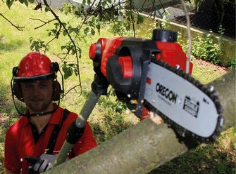 Obrázek produktu Aku řetězová pilka na větve 20cm / nůžky na živý plot 40cm na tyči Einhell GE-HC 18 Li T-Solo 3410800 bez nabíječky a baterie 4