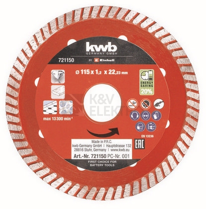 Obrázek produktu KWB řezný kotouč na kov 115x1,2x22,23 49721150 0
