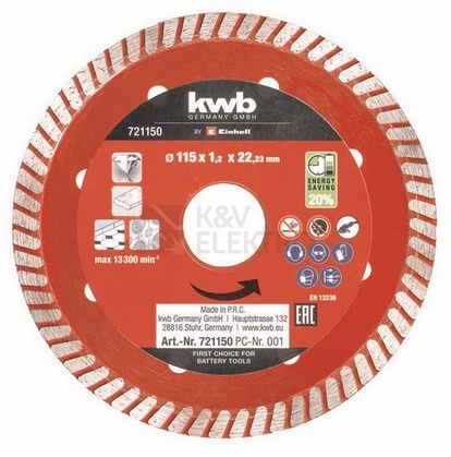 Obrázek produktu KWB řezný kotouč na kov 115x1,2x22,23 49721150 0