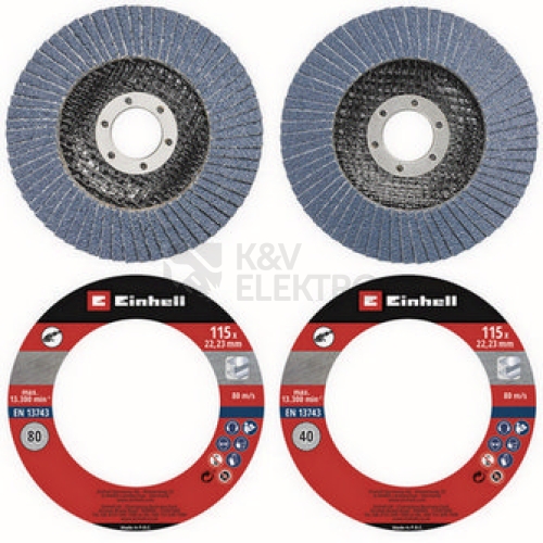 KWB brusné kotouče skládané 2ks na kov 115x40/80 49795505