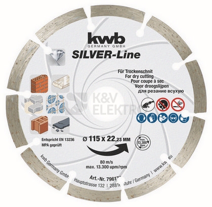 Obrázek produktu KWB řezný kotouč diamantový 125x22,23 49796570 0