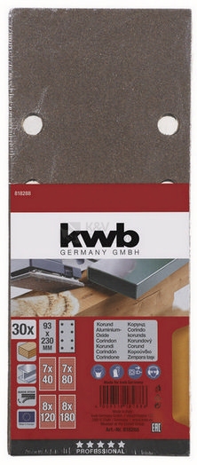 Obrázek produktu KWB brusný papír 93x230mm 30ks 49818288 1