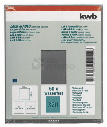 Obrázek produktu KWB brusný papír voděodolný 230X280mm G320 49830320 0