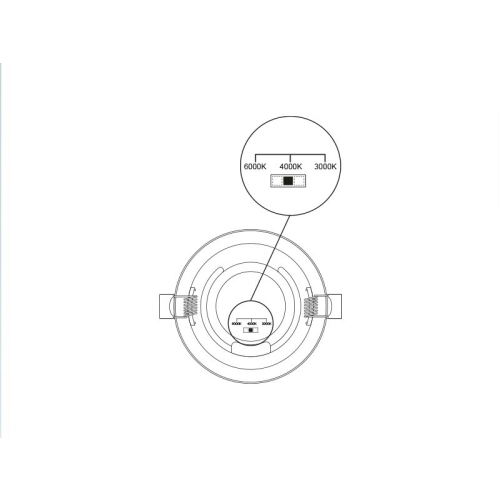 LED podhledové svítidlo Panlux DOWNLIGHT CCT ROUND IP44 6W černá PN22400009 (obrázek 3)