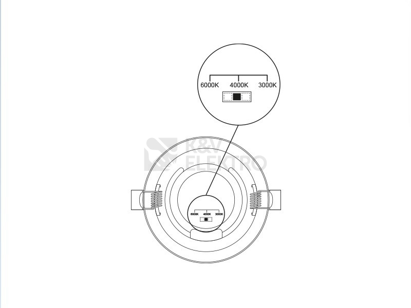 Obrázek produktu LED podhledové svítidlo Panlux DOWNLIGHT CCT ROUND IP44 6W černá PN22400009 2