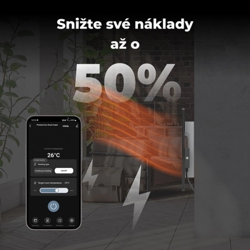 Teplovzdušný infra konvektor AENO GH2S 700W AGH0002S WiFi černý (obrázek 3)