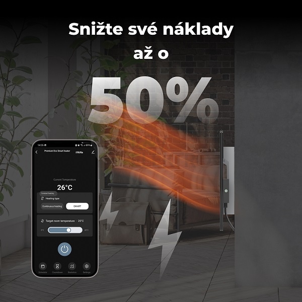 Obrázek produktu  Teplovzdušný infra konvektor AENO GH2S 700W AGH0002S WiFi černý 2