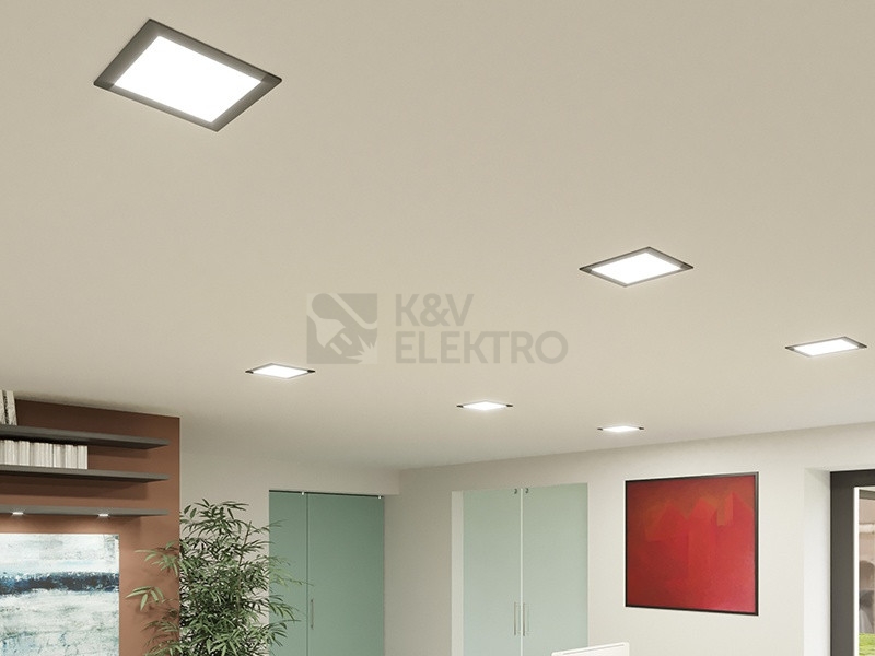 Obrázek produktu LED podhledové svítidlo Panlux DOWNLIGHT CCT SQUARE IP44 6W černá PN22400013 2