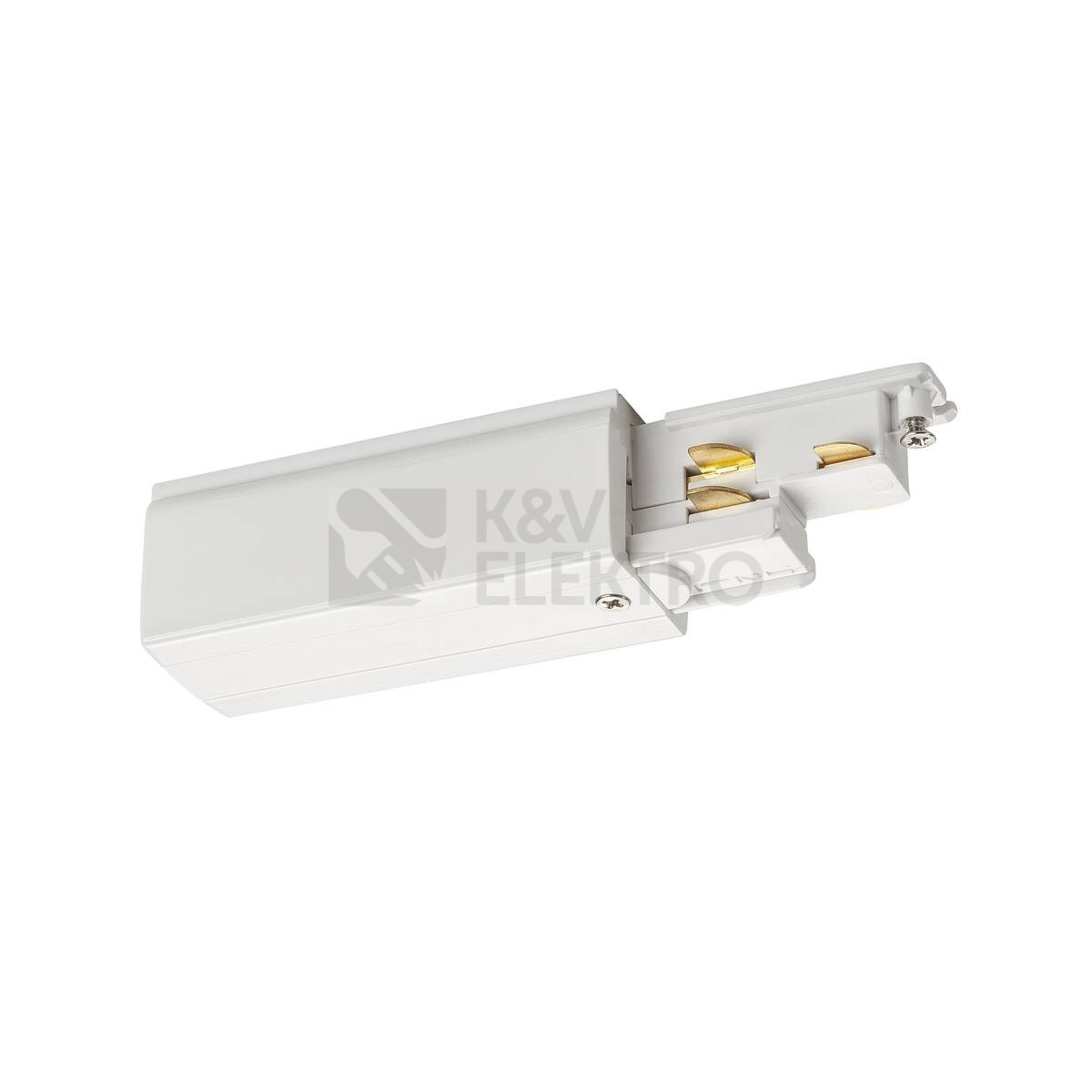 Obrázek produktu Napájecí lištová koncovka pravá pro třífázovou kolejnici SLV S-TRACK DALI bílá 1002640 0
