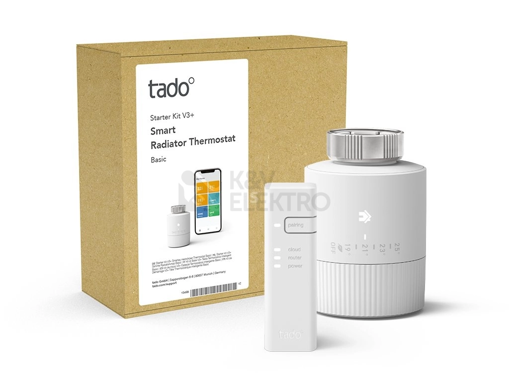 Obrázek produktu Chytrá termostatická hlavice tado° BASIC Starter Kit 104532 včetně Bridge 0