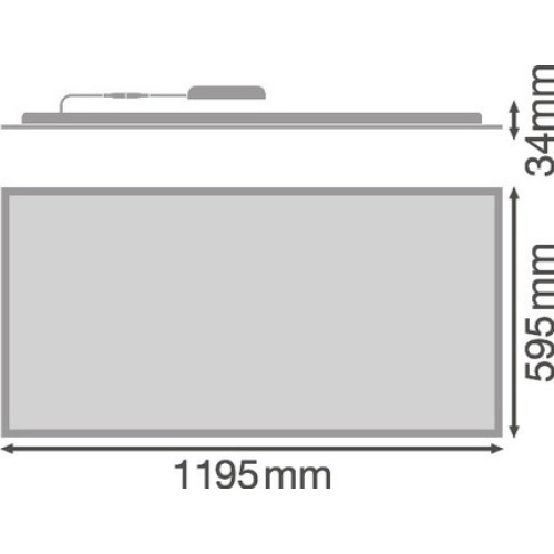 LED panel LEDVANCE Compact 1200x600mm 53W/4000K neutrální bílá UGR<19 (obrázek 3)