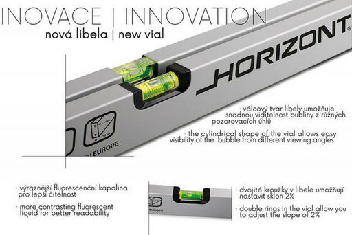 Vodováha HORIZONT VVN 800mm 2 libely 15008 (obrázek 3)