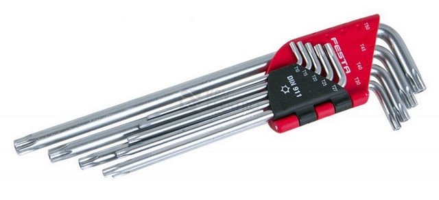 Obrázek produktu Sada TORX klíčů FESTA prodloužené T10-T50 9ks 18491 0