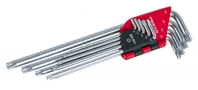 Obrázek produktu Sada TORX klíčů FESTA prodloužené T10-T50 9ks 18491 0