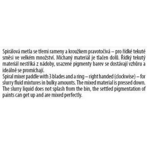 Míchadlo FESTA 35091 levotočivé 120x600mm M14