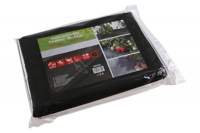 Obrázek produktu Netkaná textílie 1,6x10m černá 50g/m2 45551 0