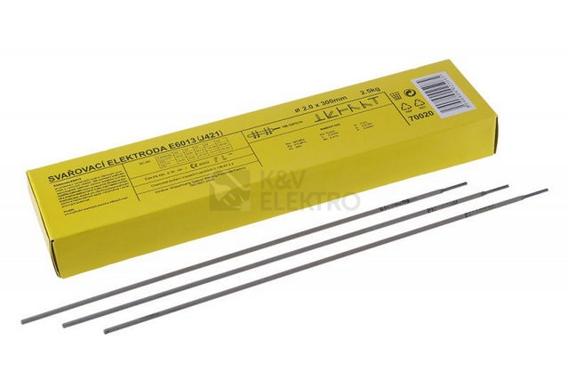 Obrázek produktu Elektroda rutilová 2,0x300mm 2,5kg E6013 70020 0