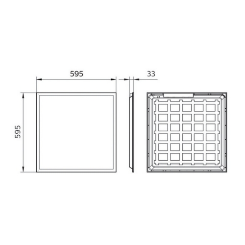 LED panel PILA RC007B LED40S/840 PSU I W60L60 NOC 40W 4000lm 4000K neutrální bílá