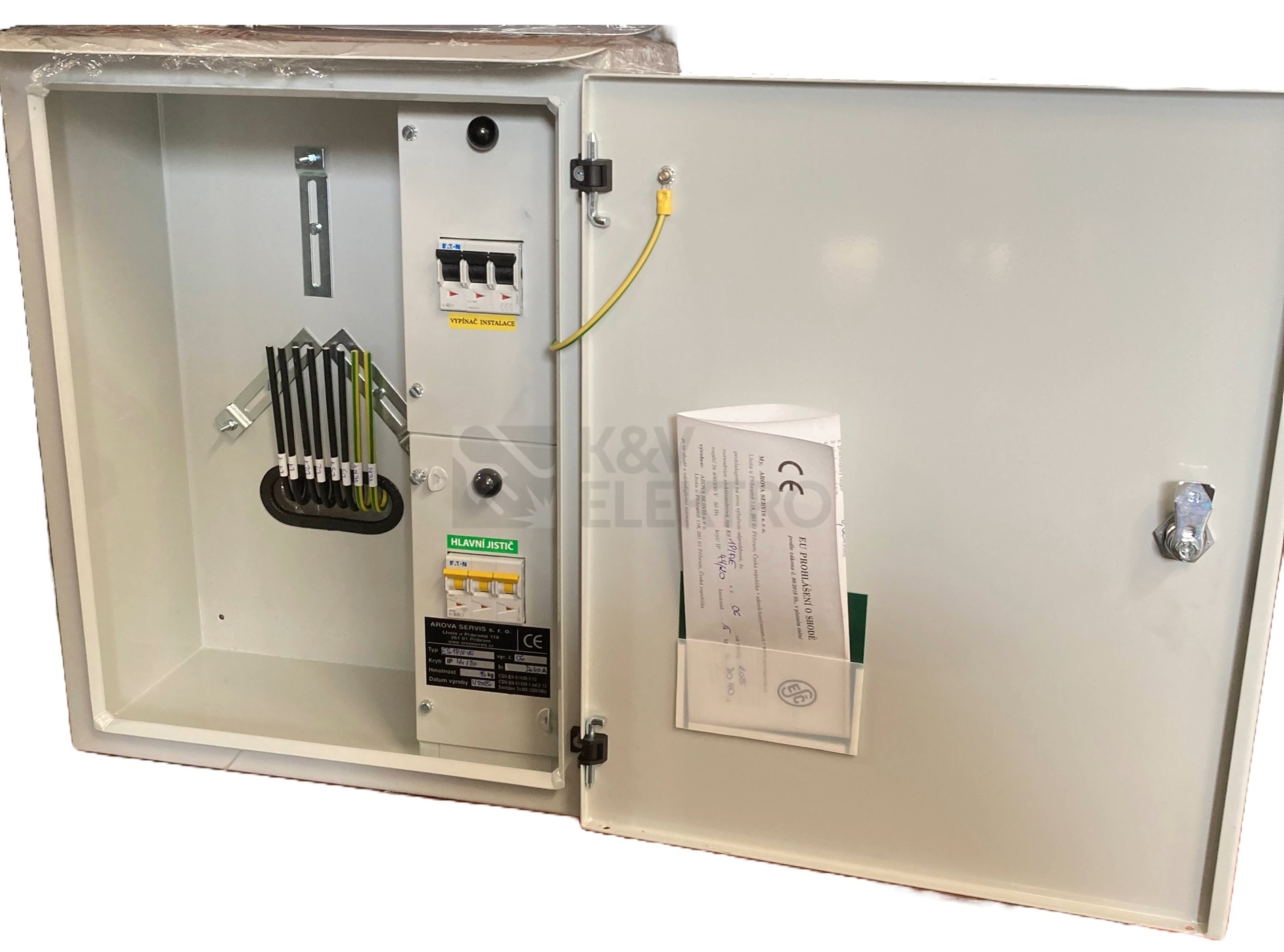 Obrázek produktu Elektroměrový rozvaděč AROVA SERVIS ES1P/FVE 1x25A/3 pro fotovoltaiku PRE šedý 0