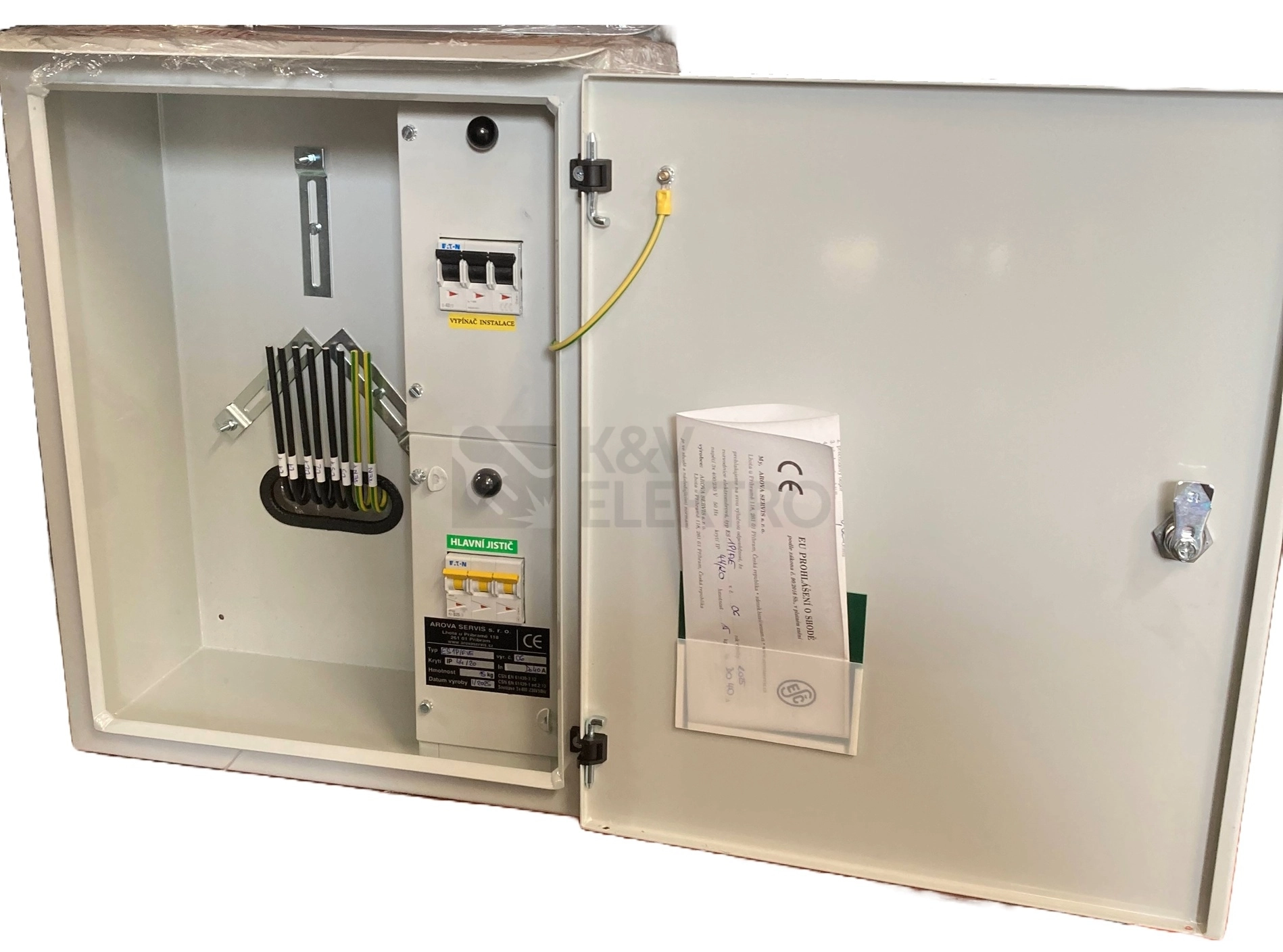 Obrázek produktu Elektroměrový rozvaděč AROVA SERVIS ES1P/FVE 1x25A/3 pro fotovoltaiku PRE šedý 0