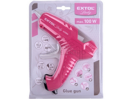 Obrázek produktu  Pistole tavná lepící EXTOL 422004 11mm 40W růžová 3