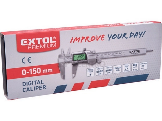 Obrázek produktu Posuvné měřítko digitální EXTOL PREMIUM 8825226 0-150mm 6