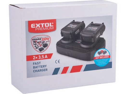 Nabíječka EXTOL PREMIUM SHARE20V 8891894 2x3,5A 20V (obrázek 3)