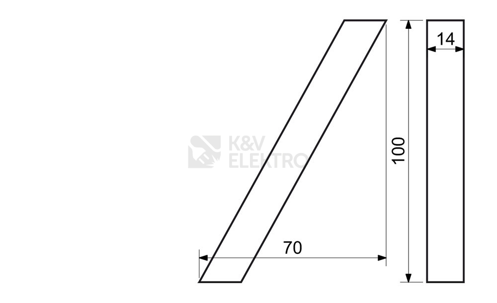 Obrázek produktu Hliníkové domovní číslo lomítko v 3D provedení s broušeným povrchem Richter RN.100LV./.AL.3D 1