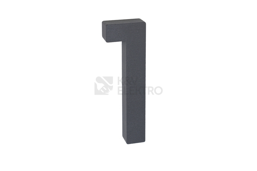 Obrázek produktu Hliníkové domovní číslo v 3D provedení se strukturovaným povrchem Richter RN.100LV.1.AL.AM.3D 0
