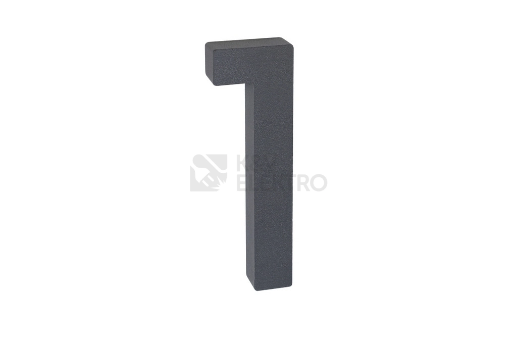 Obrázek produktu Hliníkové domovní číslo v 3D provedení se strukturovaným povrchem Richter RN.100LV.1.AL.AM.3D 0