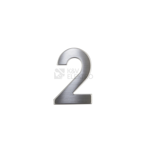Nerezové domovní číslo v plochém 2D provedení Richter RN.75L.2.N