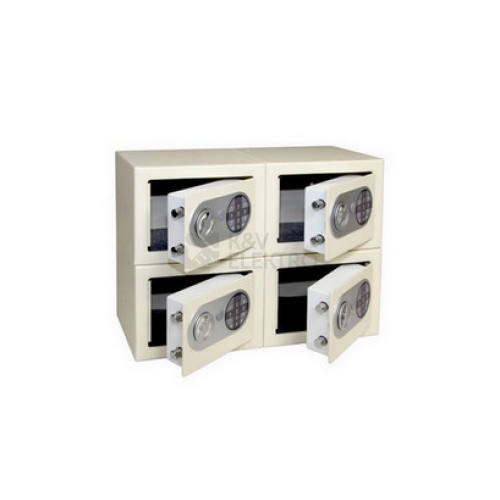Sestava 4 ks ocelových sejfů s elektronickým zámkem Richter RS.17.EDN.4SET.B