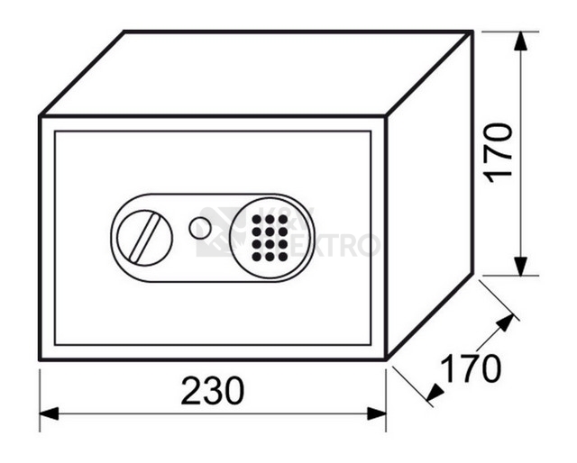 Obrázek produktu Ocelový sejf s elektronickým zámkem Richter RS.17.EDN.B 2