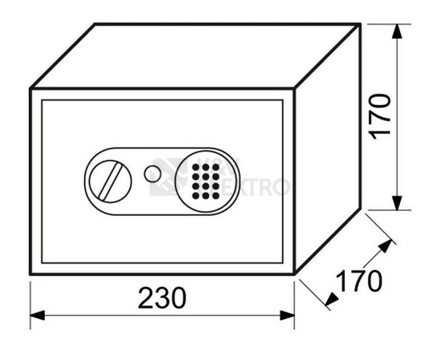 Obrázek produktu Ocelový sejf s elektronickým zámkem Richter RS.17.EDN.R 2