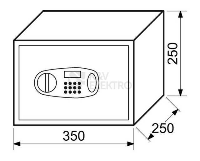 Obrázek produktu Ocelový sejf s elektronickým zámkem a LCD displejem Richter RS.25.LCD 1