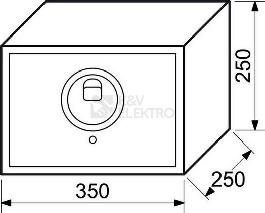 Obrázek produktu Ocelový sejf s elektronickým zámkem na otisk prstu Richter RS.25R.FIN 4