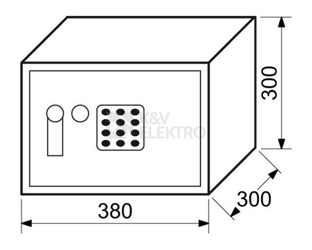 Obrázek produktu Ocelový sejf s elektronickým zámkem a páčkou k pohodlnému otevření Richter RS.30.EDK 2