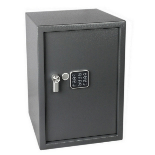 Ocelový sejf s elektronickým zámkem, číselnou klávesnicí a páčkou k otevření Richter RS.50.EDK