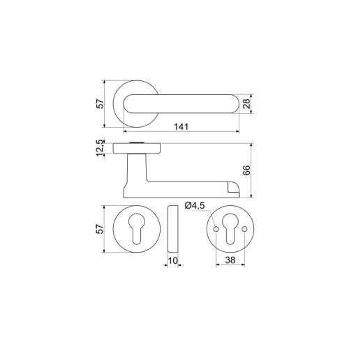 Chytrá klika Smart Touch Handle ovládaná otiskem prstu, chytrým telefonem (Bluetooth) nebo PIN kódem Richter SMART TOUCH HANDLE H.03 .CE (obrázek 5)