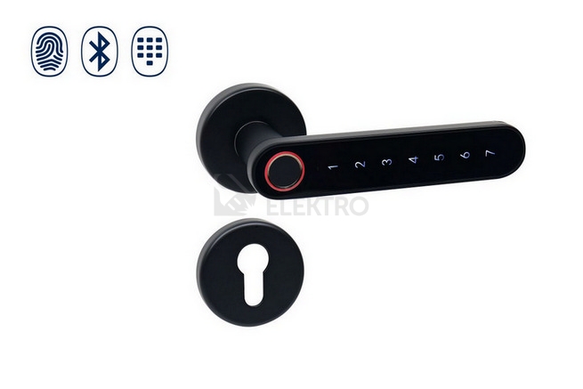 Obrázek produktu Chytrá klika Smart Touch Handle ovládaná otiskem prstu, chytrým telefonem (Bluetooth) nebo PIN kódem Richter SMART TOUCH HANDLE H.03 .CE 3